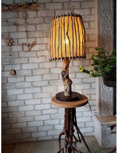 Настільна дерев'яна лампа-нічник НЛ-10 для кафе