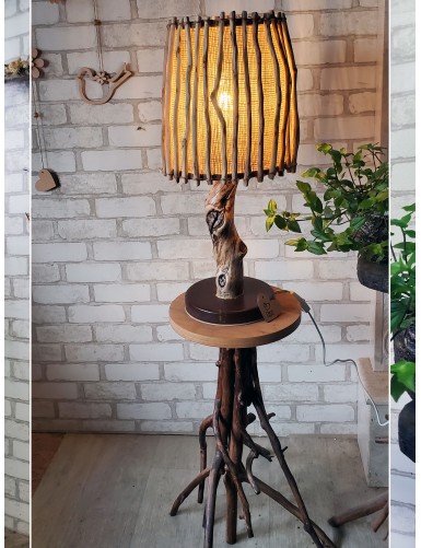 Настільна дерев'яна лампа-нічник НЛ-10 для ресторану