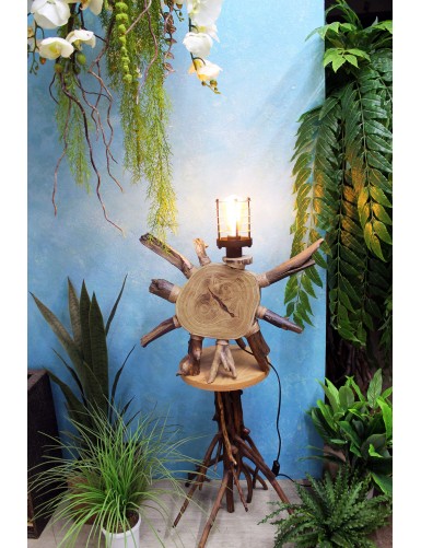 Дерев'яний світильник НЛ-15 "Старовинний Штурвал" для морського ресторану