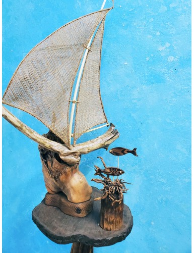 Дерев'яний вітрильник декор для яхт-клубу