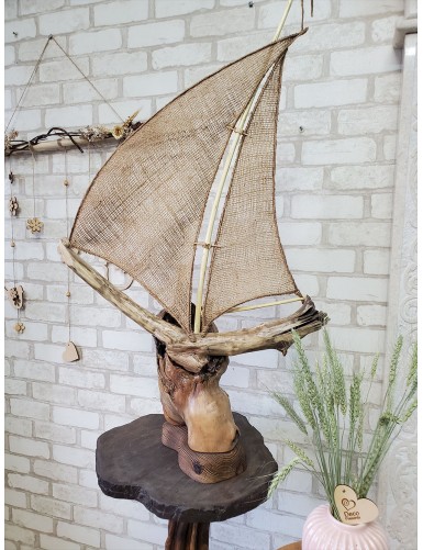 Деревянный парусник декор для яхт-клуба