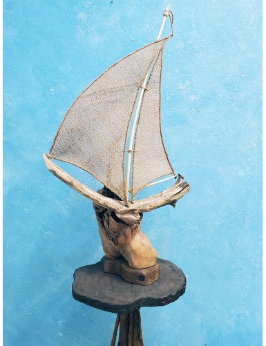 Дерев'яний вітрильник декор для яхт-клубу