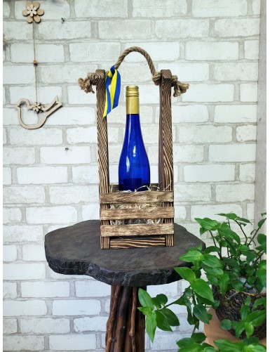 Дерев'яна підставка для пляшки коньяку, шампанського, вина