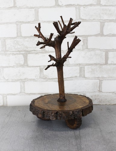 Бонсай підставка на зрізі дерева для подачі суші