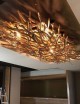 Світильник на стелю, люстра з дерев'яних гілок