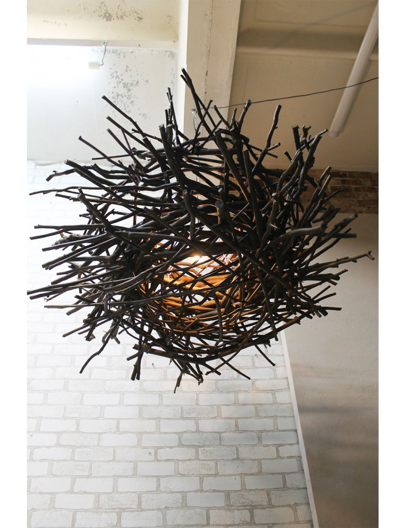 Люстра "Гнездо" из деревянных веток диаметр 120см