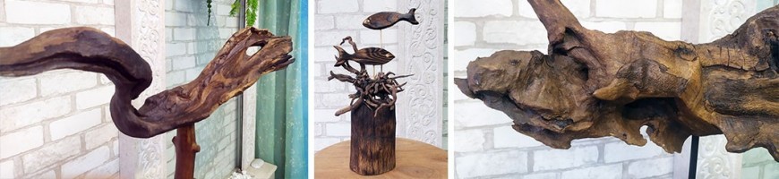Дерев'яна скульптура для інтер'єру, купити для офісу, кафе, ресторану